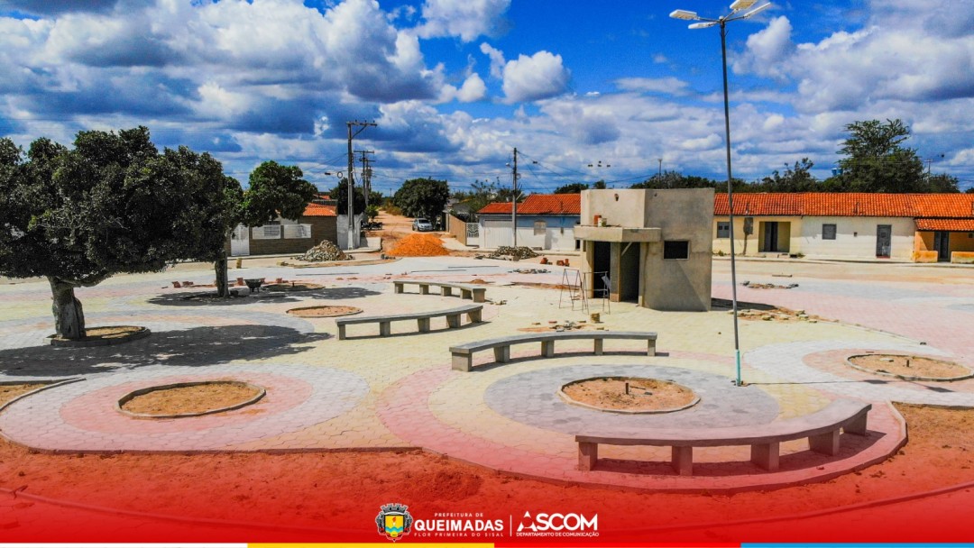 Praça do Gregório com 74% da obra concluída