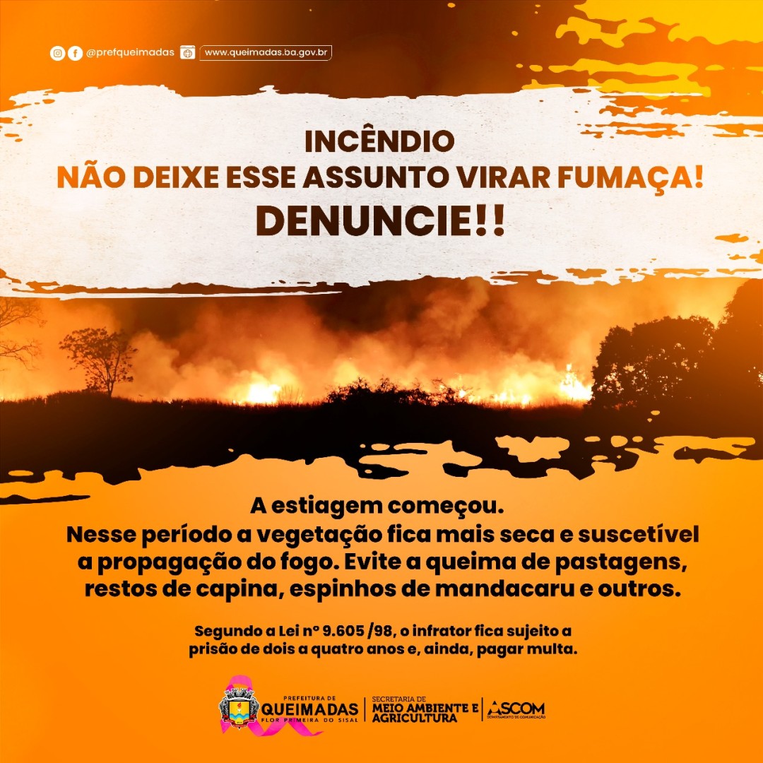 Campanha de Sensibilização e Conscientização contra incêndios no município de Queimadas