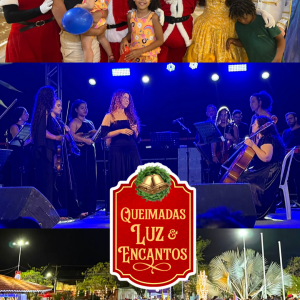 Abertura do “Natal Queimadas – Luz e Encantos” reúne multidão e emociona público na Praça da Bandeira