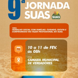 9ª JORNADA SUAS SERÁ REALIZADA ENTRE OS DIAS 10 E 11 DE FEVEREIRO EM QUEIMADAS