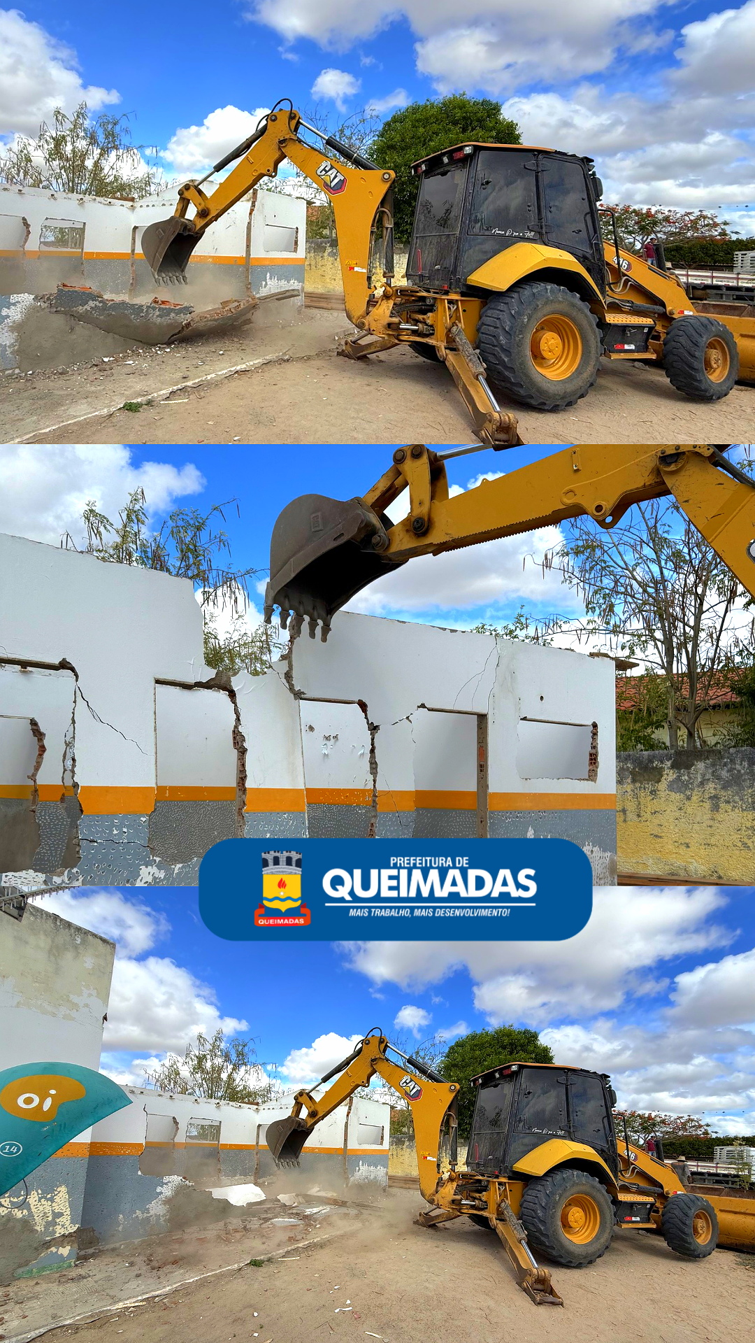 Prefeitura de Queimadas inicia reconstrução do PSF do Povoado Gregório com Recursos Próprios